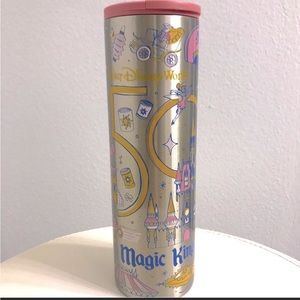 Disney 50th Anniversary Starbucks Metal Tumbler NEW